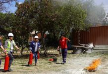 Personal del proyecto Hidroeléctrico Ivirizu se capacita en técnicas para el uso de extintores