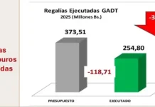 Regalías de diciembre suman Bs 17.5 millones, esperaban 31 millones