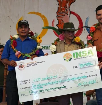 Seguro Agrario indemniza a cerca de 5 mil familias de Chuquisaca, afectadas por eventos climáticos