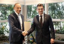 Paz se reúne con el presidente de la federación de industrias de Brasil; hablan de comercio y tecnología