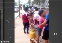 Largas filas por una garrafa de GLP en Puerto Quijarro