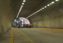 Luis Arce inaugura el túnel de Incahuasi