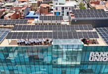 Paneles solares cubren edificios del Banco Unión