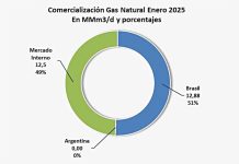Jubileo: Casi la mitad del gas va al consumo interno