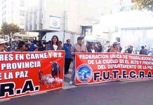 Carniceros de El Alto en movilización: Exigen cierre de Emapa y se deslindan de la culpa por los precios